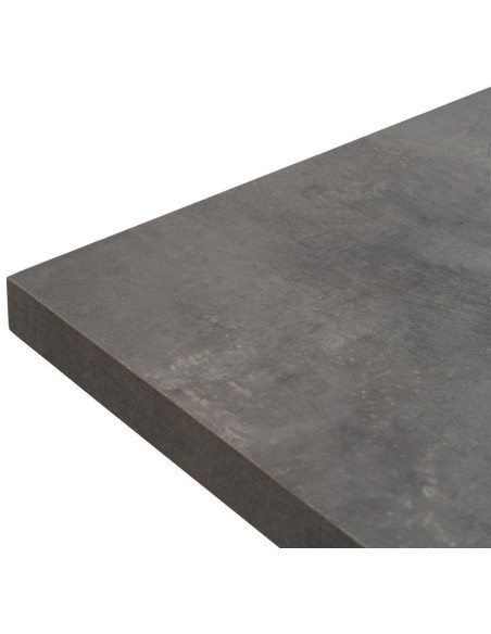 Grande Table à manger extensible moderne Rectangulaire 8 personnes en Bois MDF Gris Métal Noir Maren - 5