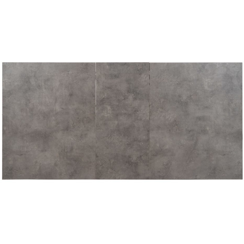 Grande Table à manger extensible moderne Rectangulaire 8 personnes en Bois MDF Gris Métal Noir Maren - 13