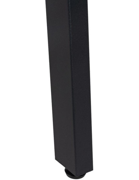 Grande Table à manger extensible moderne Rectangulaire 8 personnes en Bois MDF Gris Métal Noir Maren - 14