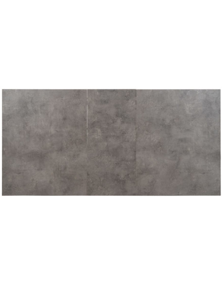 Grande Table à manger extensible moderne Rectangulaire 8 personnes en Bois MDF Gris Métal Noir Maren - 16