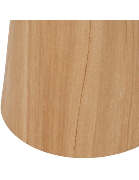 Table à manger moderne Ronde 6 personnes en Céramique Blanc Effet marbre Métal Naturel Effet bois Lurly - 7