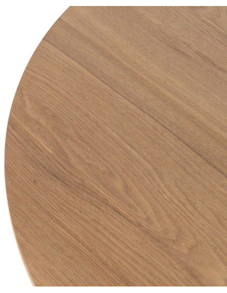 Table à manger moderne Ronde 6 personnes en MDF Naturel Mélaminé Edira - 3