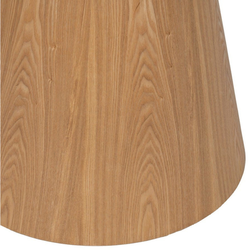 Table à manger moderne Ronde 6 personnes en MDF Naturel Mélaminé Edira - 7