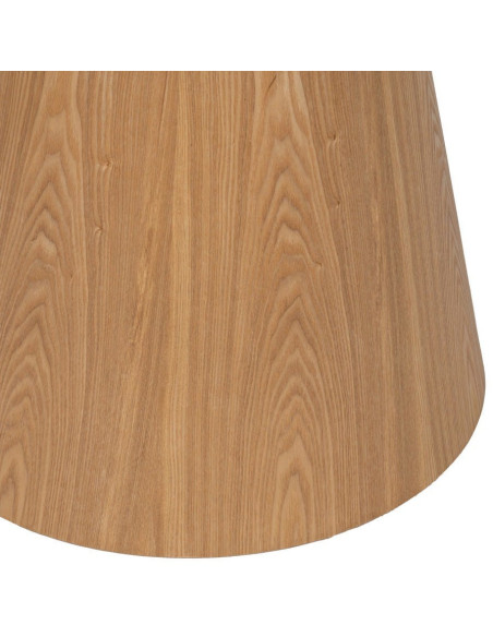 Table à manger moderne Ronde 6 personnes en MDF Naturel Mélaminé Edira - 7