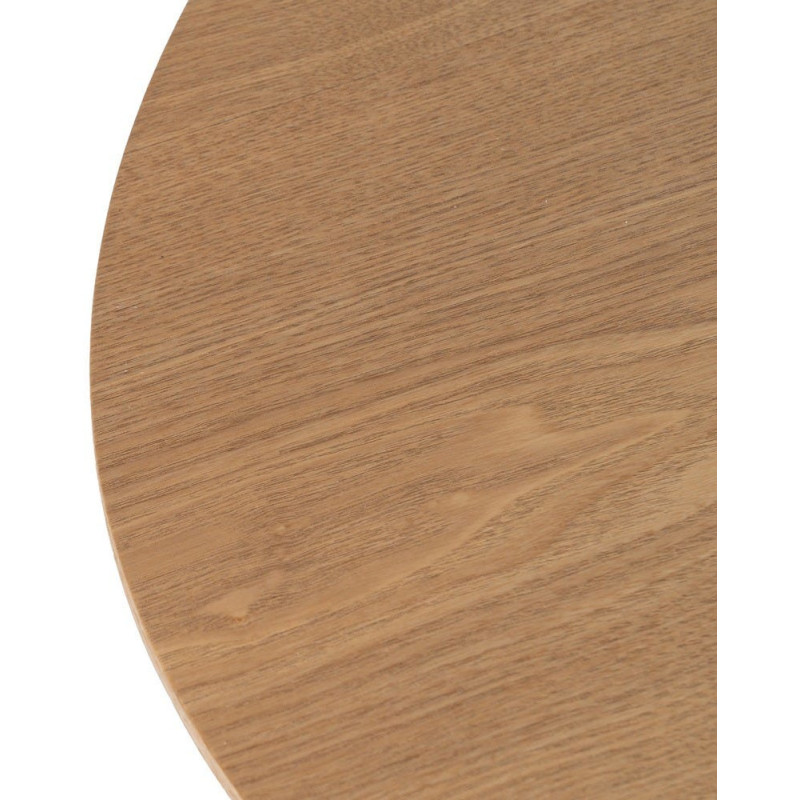 Table à manger moderne Ovale 6 personnes en MDF Naturel Mélaminé Edira - 2