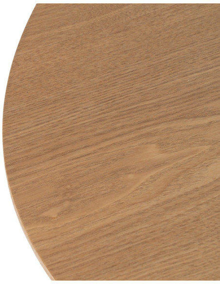 Table à manger moderne Ovale 6 personnes en MDF Naturel Mélaminé Edira - 2