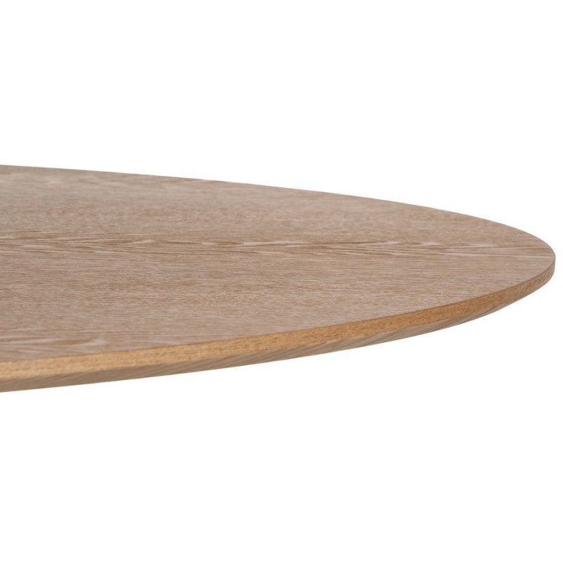 Table à manger moderne Ovale 6 personnes en MDF Naturel Mélaminé Edira - 4