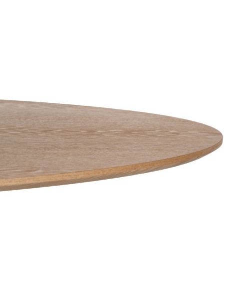 Table à manger moderne Ovale 6 personnes en MDF Naturel Mélaminé Edira - 4