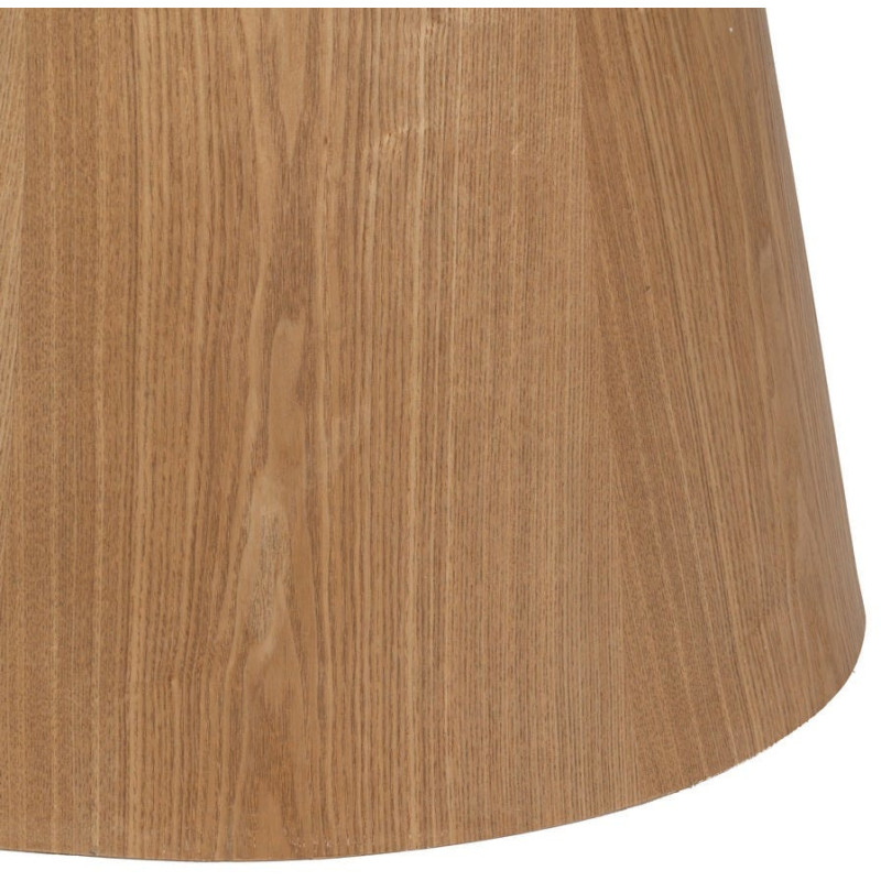 Table à manger moderne Ovale 6 personnes en MDF Naturel Mélaminé Edira - 6