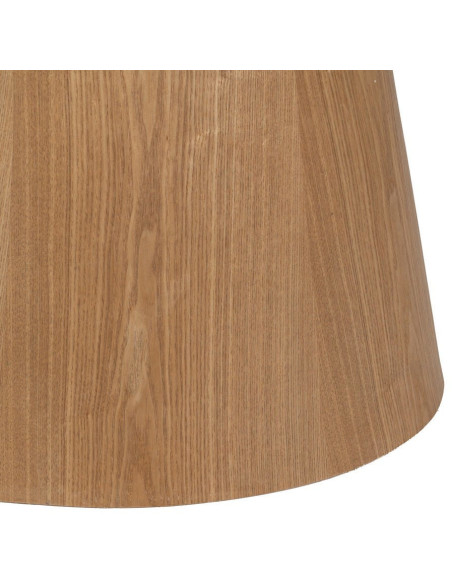 Table à manger moderne Ovale 6 personnes en MDF Naturel Mélaminé Edira - 6