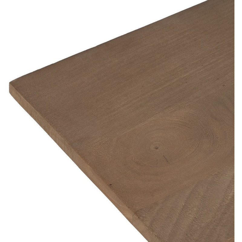 Grande Table à manger monderne Rectangulaire 8 personnes en Bois de manguier Naturel Métal Noir Itzel - 3