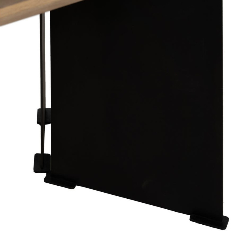 Grande Table à manger monderne Rectangulaire 8 personnes en Bois de manguier Naturel Métal Noir Itzel - 6
