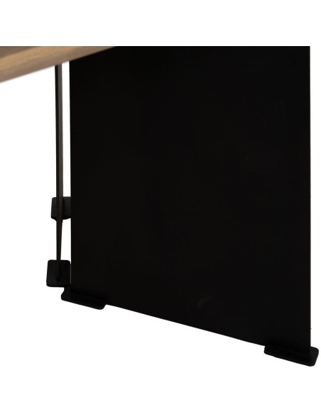 Grande Table à manger monderne Rectangulaire 8 personnes en Bois de manguier Naturel Métal Noir Itzel - 6