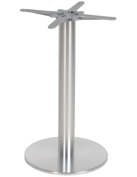 Pied de table rond moderne en Métal Argenté Celia - 1