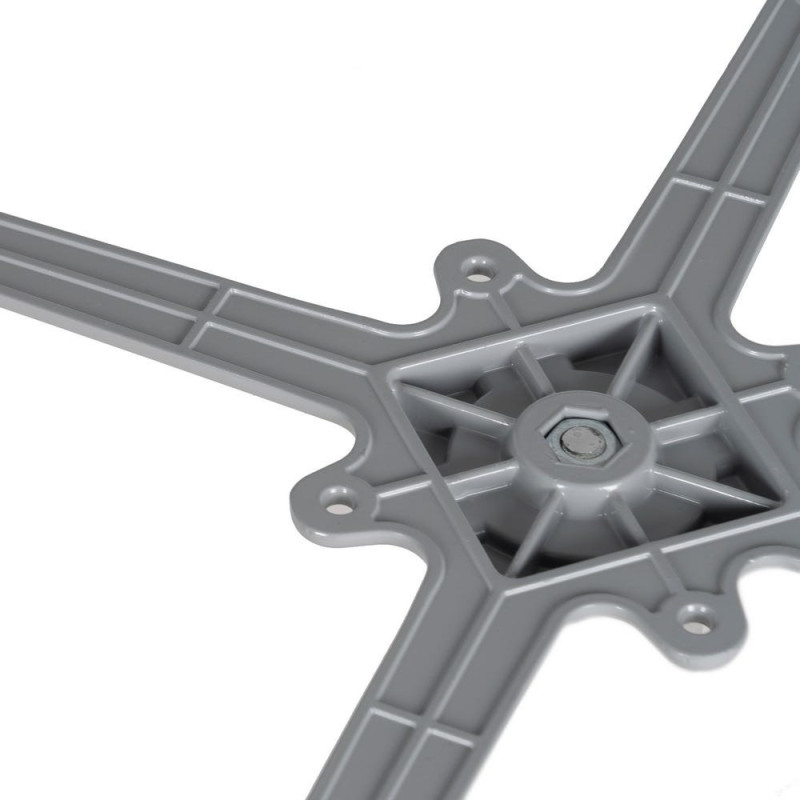 Pied de table rond moderne en Métal Argenté Celia - 3