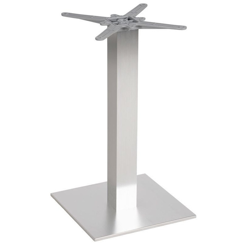 Pied de table carré moderne en Métal Argenté Amira - 1
