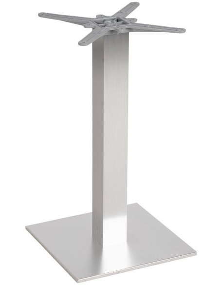 Pied de table carré moderne en Métal Argenté Amira - 1
