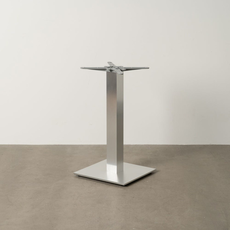 Pied de table carré moderne en Métal Argenté Amira - 2