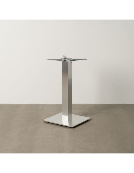 Pied de table carré moderne en Métal Argenté Amira - 2