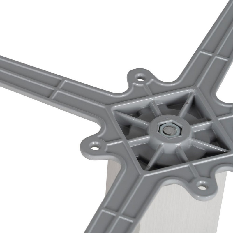 Pied de table carré moderne en Métal Argenté Amira - 3