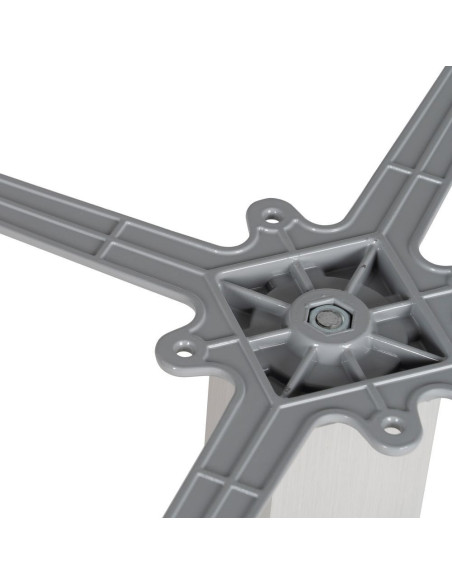 Pied de table carré moderne en Métal Argenté Amira - 3