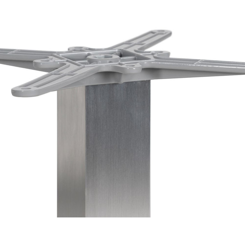 Pied de table carré moderne en Métal Argenté Amira - 4