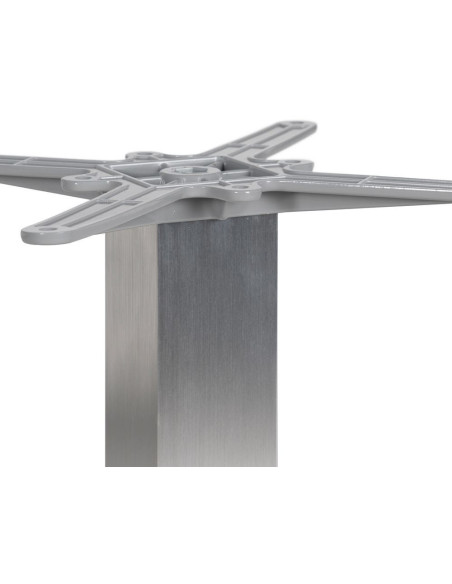 Pied de table carré moderne en Métal Argenté Amira - 4