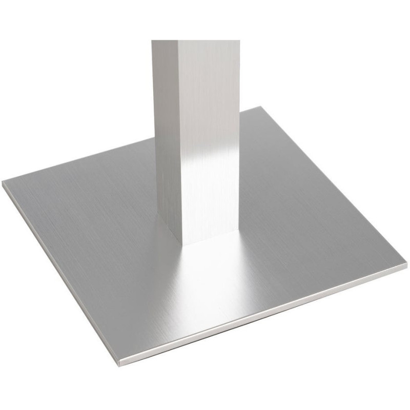 Pied de table carré moderne en Métal Argenté Amira - 5