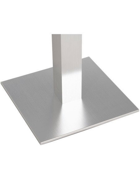 Pied de table carré moderne en Métal Argenté Amira - 5