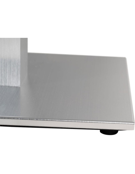 Pied de table carré moderne en Métal Argenté Amira - 6
