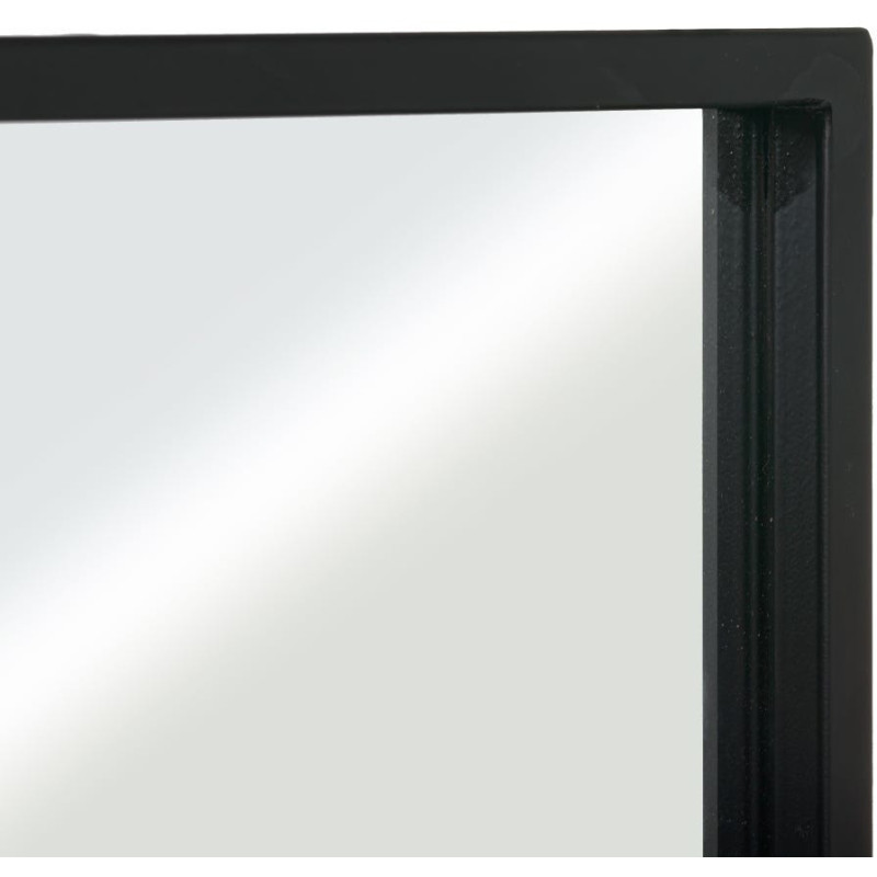 Grand Miroir mural effet verrière Rectangulaire 90x120 en Métal Noir Lioro - 3