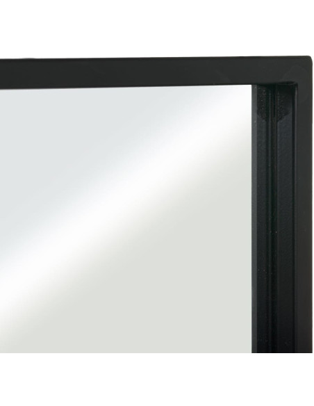 Grand Miroir mural effet verrière Rectangulaire 90x120 en Métal Noir Lioro - 3