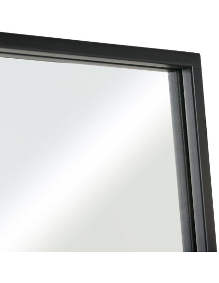Grand Miroir mural effet verrière Rectangulaire 90x180 en Métal Noir Lioro - 4