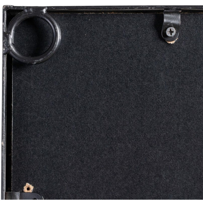 Grand Miroir mural effet verrière Rectangulaire 90x180 en Métal Noir Lioro - 5