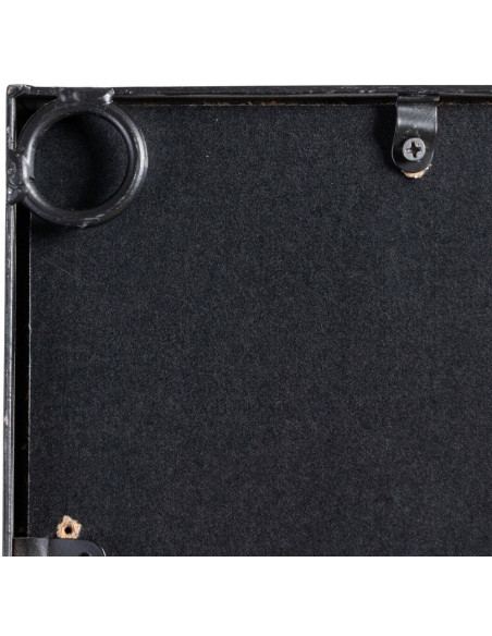 Grand Miroir mural effet verrière Rectangulaire 90x180 en Métal Noir Lioro - 5