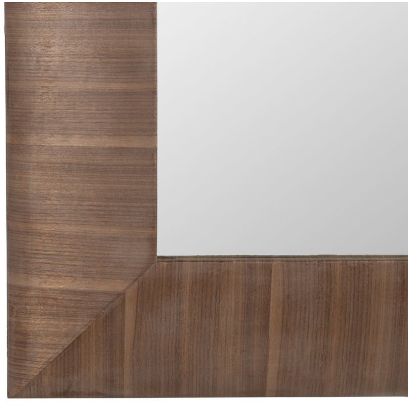 Grand Miroir mural moderne Rectangulaire 96x127 en Bois de sapin Vinyle Naturel Dilan - 4