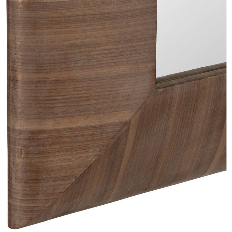 Grand Miroir mural moderne Rectangulaire 96x127 en Bois de sapin Vinyle Naturel Dilan - 5