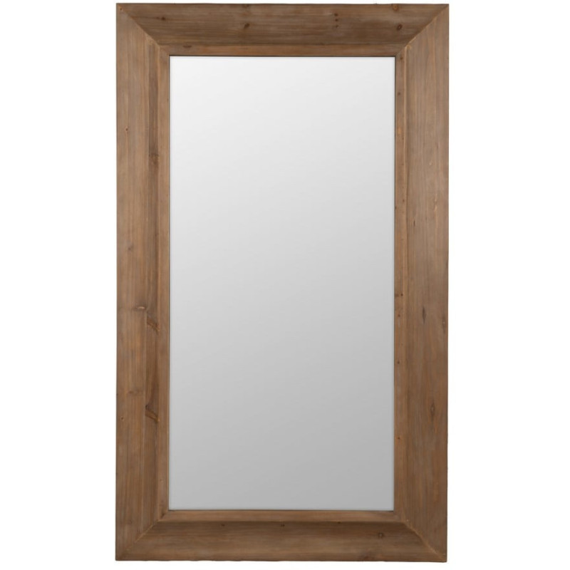 Grand Miroir mural rustique chic Rectangulaire 110x185 en Bois de sapin Naturel Amiel - 2