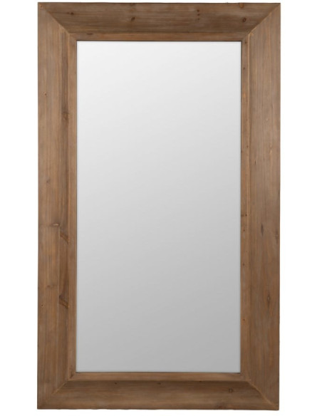 Grand Miroir mural rustique chic Rectangulaire 110x185 en Bois de sapin Naturel Amiel - 2