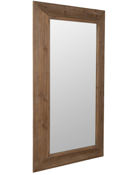Grand Miroir mural rustique chic Rectangulaire 110x185 en Bois de sapin Naturel Amiel - 1