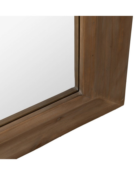 Grand Miroir mural rustique chic Rectangulaire 110x185 en Bois de sapin Naturel Amiel - 4