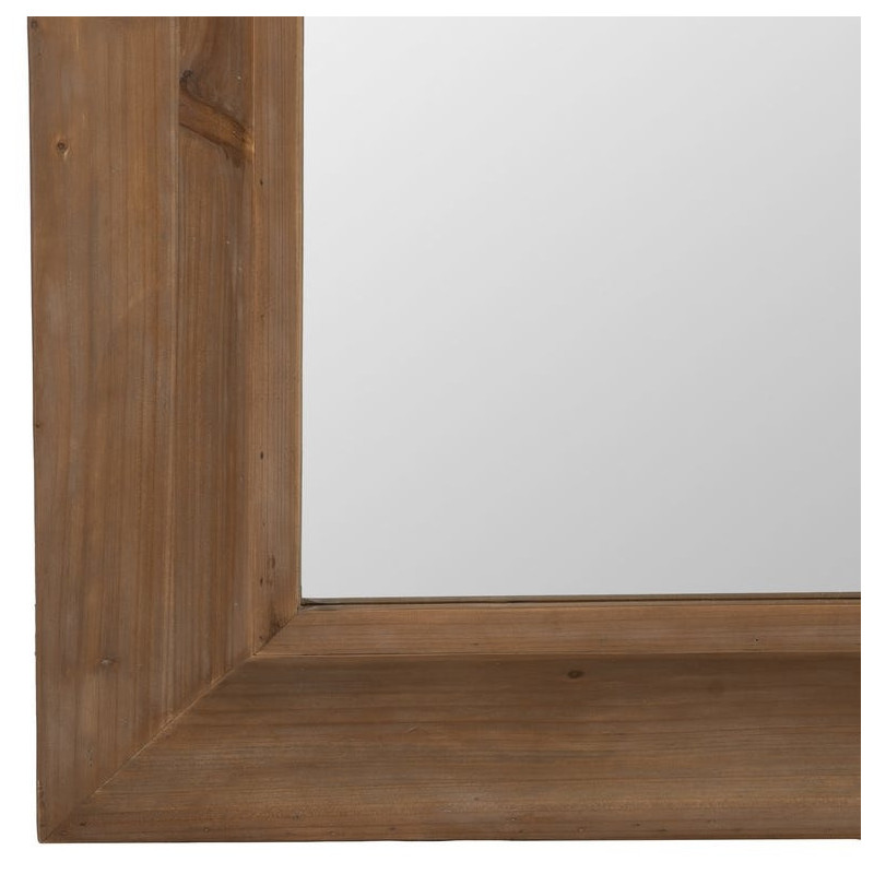 Grand Miroir mural rustique chic Rectangulaire 110x185 en Bois de sapin Naturel Amiel - 5