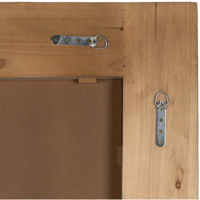 Grand Miroir mural rustique chic Rectangulaire 110x185 en Bois de sapin Naturel Amiel - 7