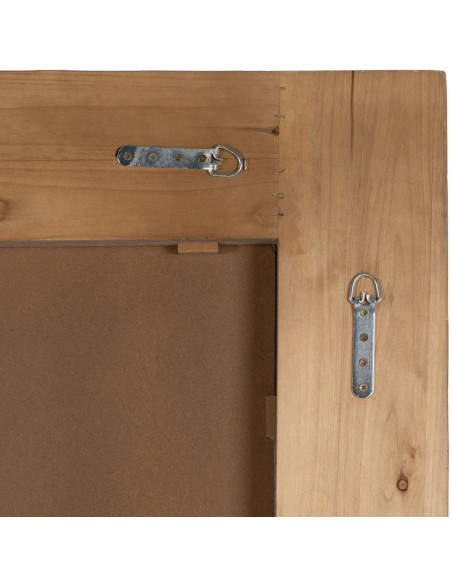 Grand Miroir mural rustique chic Rectangulaire 110x185 en Bois de sapin Naturel Amiel - 7