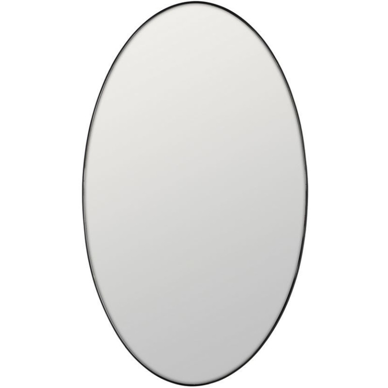 Grand Miroir mural moderne Ovale 70x120 en Métal Noir Darek - 2