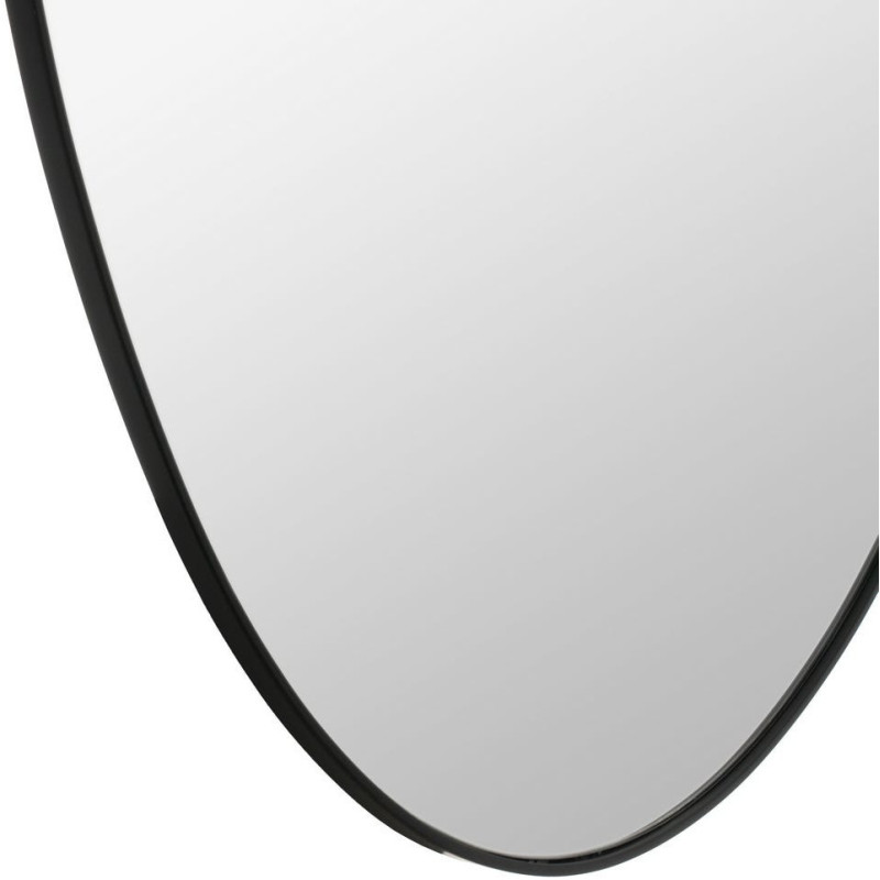 Grand Miroir mural moderne Ovale 70x120 en Métal Noir Darek - 4