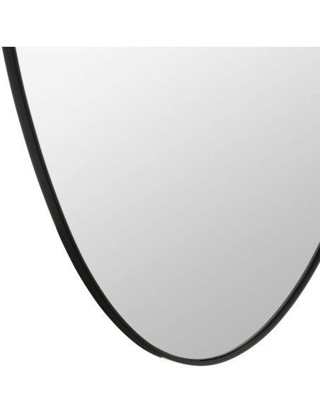 Grand Miroir mural moderne Ovale 70x120 en Métal Noir Darek - 4