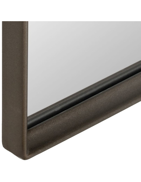 Grand Miroir mural moderne Rectangulaire 80x180 en Métal Argenté Eneko - 5