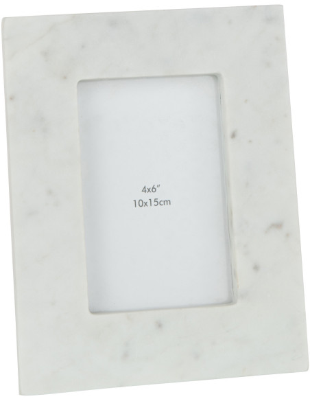 Cadre photo en Marbre Blanc pour photo 10x15 cm Tasoz - 1
