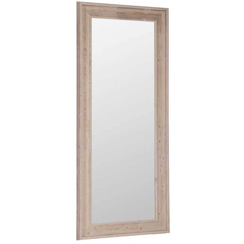 Grand Miroir à poser au sol rustique chic Rectangulaire 78x179 en Bois MDF Naturel Patiné Nahir - 1